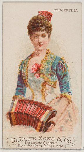 Concertina, from the Musical Instruments series (N82) for Duke brand cigarettes