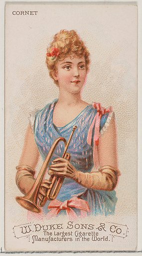 Cornet, from the Musical Instruments series (N82) for Duke brand cigarettes