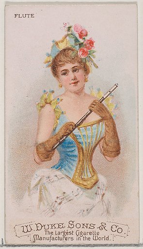 Flute, from the Musical Instruments series (N82) for Duke brand cigarettes