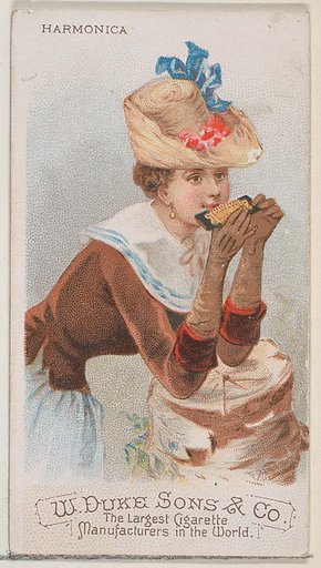 Harmonica, from the Musical Instruments series (N82) for Duke brand cigarettes