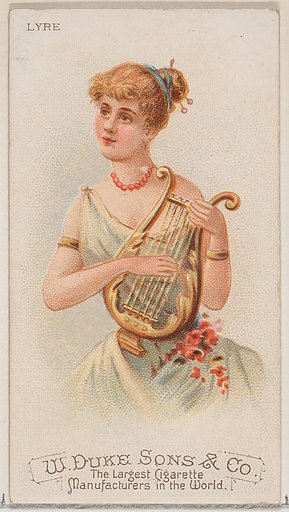 Lyre, from the Musical Instruments series (N82) for Duke brand cigarettes