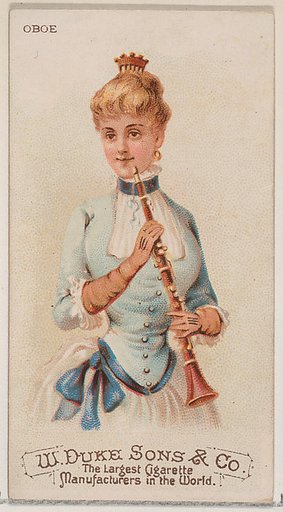 Oboe, from the Musical Instruments series (N82) for Duke brand cigarettes