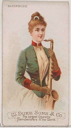 Saxophone, from the Musical Instruments series (N82) for Duke brand cigarettes