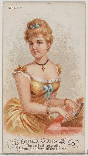 Spinet, from the Musical Instruments series (N82) for Duke brand cigarettes