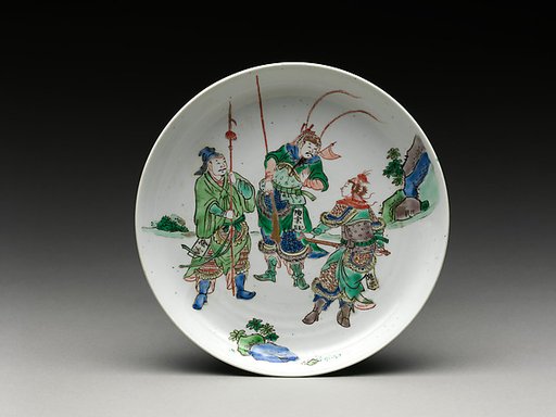 Dish with three heroes from Water Margin