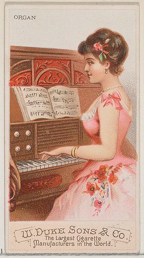Organ, from the Musical Instruments series (N82) for Duke brand cigarettes