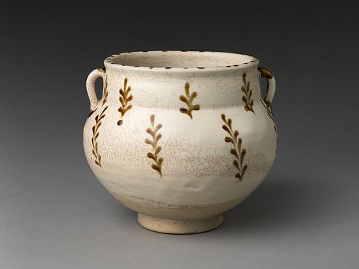 Jar with Leaf Decoration