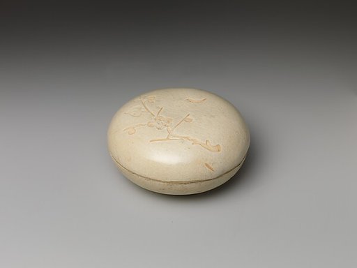 Covered box with flowering plum