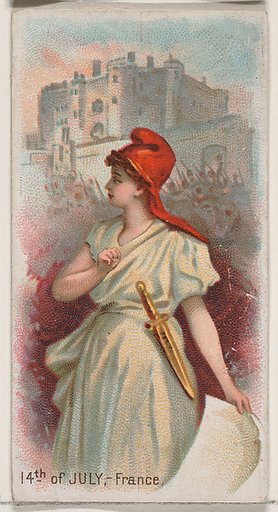 14th of July, France, from the Holidays series (N80) for Duke brand cigarettes