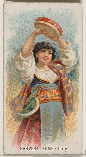 Harvest Home, Italy, from the Holidays series (N80) for Duke brand cigarettes