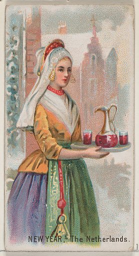 New Year, The Netherlands, from the Holidays series (N80) for Duke brand cigarettes