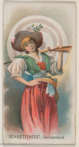 Schuetzenfest, Switzerland, from the Holidays series (N80) for Duke brand cigarettes