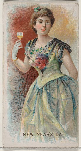 New Year's Day, United States, from the Holidays series (N80) for Duke brand cigarettes