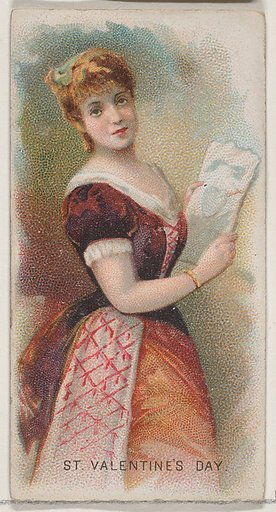 Saint Valentine's Day, United States, from the Holidays series (N80) for Duke brand cigarettes