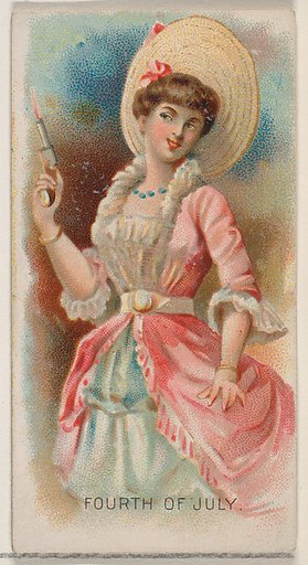 Fourth of July, United States, from the Holidays series (N80) for Duke brand cigarettes