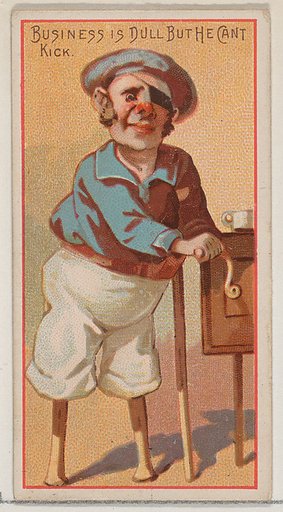 Business is Dull but He Can't Kick, from the Jokes series (N87) for Duke brand cigarettes