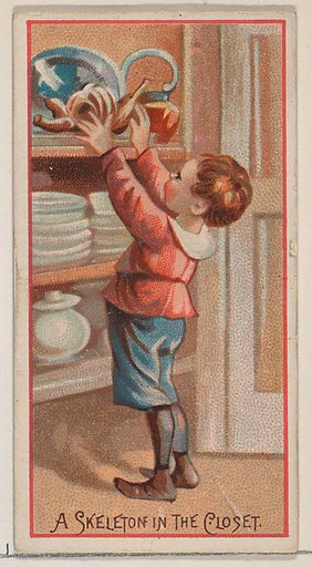 A Skeleton in the Closet, from the Jokes series (N87) for Duke brand cigarettes