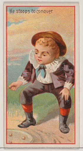 He Stoops to Conquer, from the Jokes series (N87) for Duke brand cigarettes