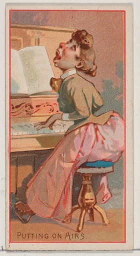Putting on Airs, from the Jokes series (N87) for Duke brand cigarettes
