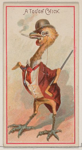 A Tough Chick, from the Jokes series (N87) for Duke brand cigarettes