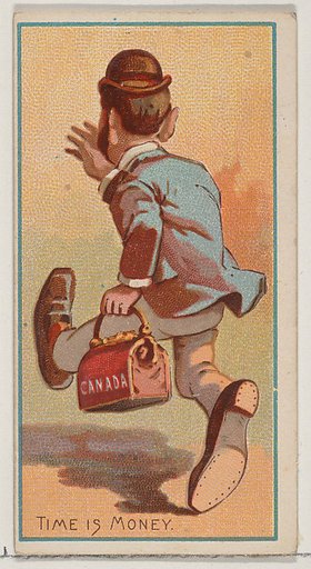 Time is Money, from the Jokes series (N87) for Duke brand cigarettes