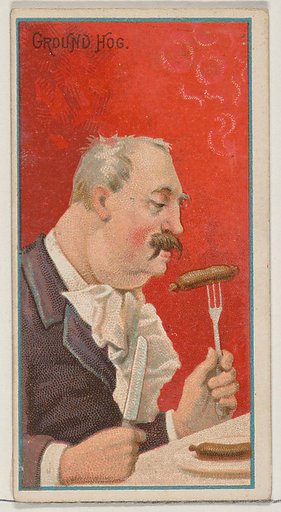 Ground Hog, from the Jokes series (N87) for Duke brand cigarettes