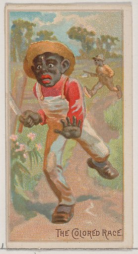 Caricatured figure / The Colored Race, from the Jokes series (N87) for Duke brand cigarettes