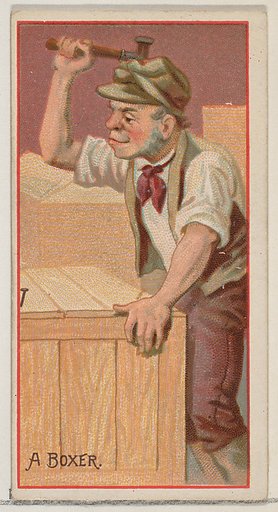 A Boxer, from the Jokes series (N87) for Duke brand cigarettes