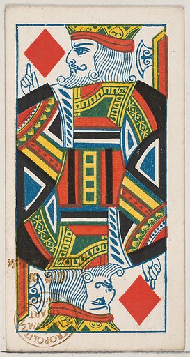 King of Diamonds, from the Playing Cards series (N84) to promote Turkish Cross-Cut Cigarettes for W. Duke, Sons and Co.