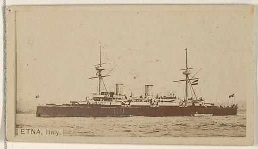 Etna, Italy, from the Famous Ships series (N50) for Virginia Brights Cigarettes