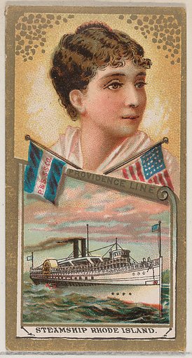 Steamship Rhode Island, Providence Line, from the Ocean and River Steamers series (N83) for Duke brand cigarettes