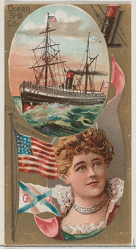 Ocean Steamship Company, from the Ocean and River Steamers series (N83) for Duke brand cigarettes