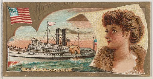 Steamship City of Worcester, Norwich Line, from the Ocean and River Steamers series (N83) for Duke brand cigarettes