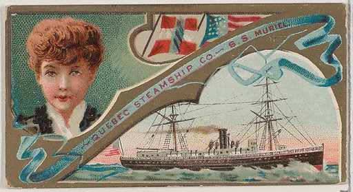 Steamship Muriel, Quebec Steamship Company, from the Ocean and River Steamers series (N83) for Duke brand cigarettes