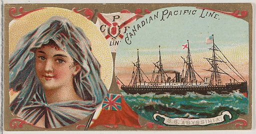 Steamship Abyssinia, Canadian Pacific Line, from the Ocean and River Steamers series (N83) for Duke brand cigarettes