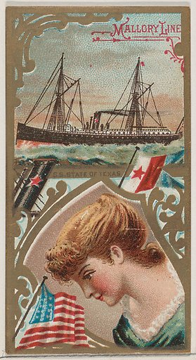 Steamship State of Texas, Mallory Line, from the Ocean and River Steamers series (N83) for Duke brand cigarettes