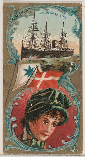 Steamship Hekla, Thingvalla Line, from the Ocean and River Steamers series (N83) for Duke brand cigarettes