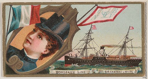 Steamship Chateau Lafitte, Bordeaux Line, from the Ocean and River Steamers series (N83) for Duke brand cigarettes