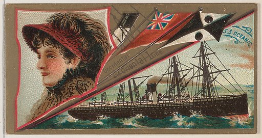 Steamship Oceanic, Occidental and Oriental Line, from the Ocean and River Steamers series (N83) for Duke brand cigarettes