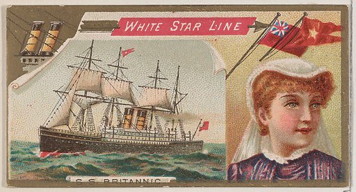 Steamship Britannic, White Star Line, from the Ocean and River Steamers series (N83) for Duke brand cigarettes