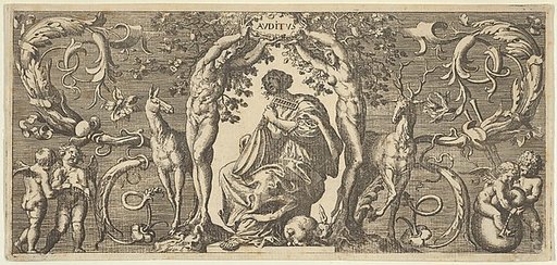 Hearing (Auditus), from "Quinque Sensuum"