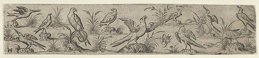 Frieze with Eleven Birds and an Insect