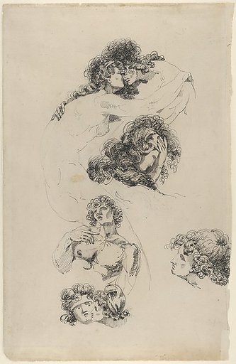 Lovers embracing (recto). A suppliant figure (verso)