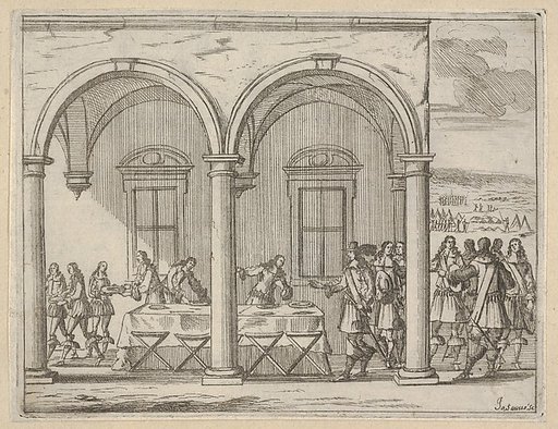 Francesco I d'Este Sustains Himself While on His War Campaign, from "L'Idea di un Principe ed Eroe Cristiano in Francesco I d'Este, di Modena e Reggio Duca VIII [...]"