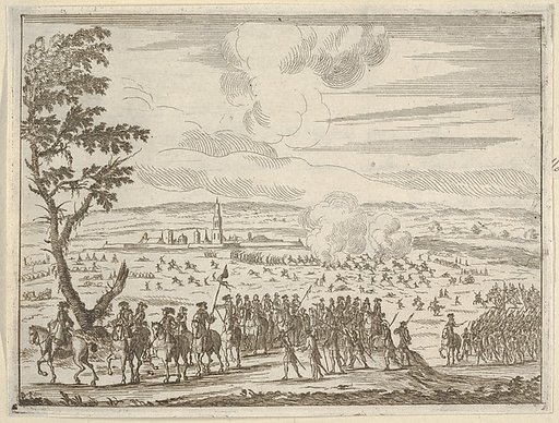 Francesco d'Este Leads the French Army After the Difficult Resolution of Cremona without Losing Men or Belongings due to the Duke's Prudence and Corageous Strength, from "L'Idea di un Principe ed Eroe Cristiano in Francesco I d'Este, di Modena e Reggio Duca VIII [...]"