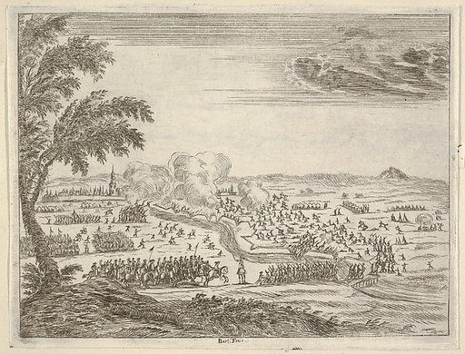 Francesco I d'Este Sets Out for the Seige of Cremona, Crosses the Trench Between Himself and the Spanish, and Takes the City with Great Force, from "L'Idea di un Principe ed Eroe Cristiano in Francesco I d'Este, di Modena e Reggio Duca VIII [...]"