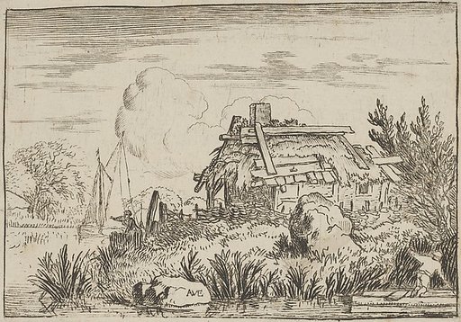 The Ruined Cottage, Surrounded by Water