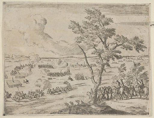 At the Head of a Swiss Army, Francesco I d'Este, with Uncrushed Spirit, Confronts the Enemy under Bozzolo, who has Many Advantages, and Demands their Retreat, from "L'Idea di un Principe ed Eroe Cristiano in Francesco I d'Este, di Modena e Reggio Duca VIII [...]"
