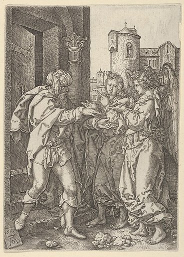 Lot Welcomes the Angels, from The Story of Lot