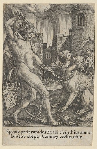 Hercules and Cerberus, from "The Labors of Hercules"